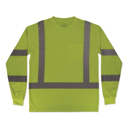 Glowear 8368 Class 3 Essential Hi-vis Long Sleeve T-shirt, Medium, Lime