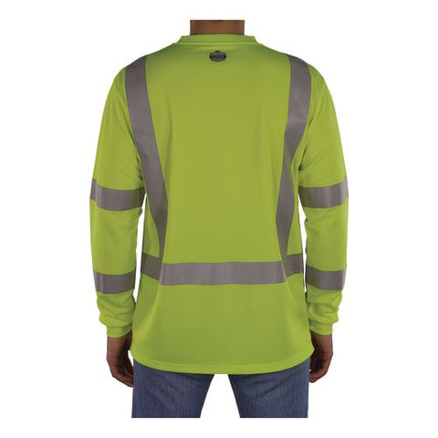 Glowear 8368 Class 3 Essential Hi-vis Long Sleeve T-shirt, Medium, Lime
