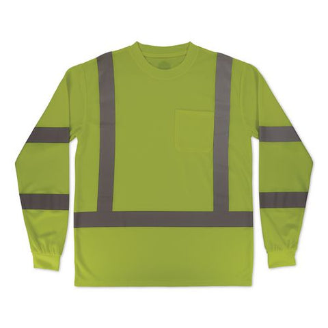 Glowear 8368 Class 3 Essential Hi-vis Long Sleeve T-shirt, Medium, Lime