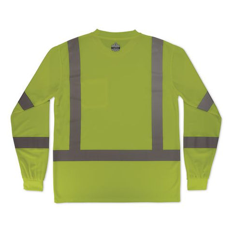Glowear 8368 Class 3 Essential Hi-vis Long Sleeve T-shirt, Large, Lime