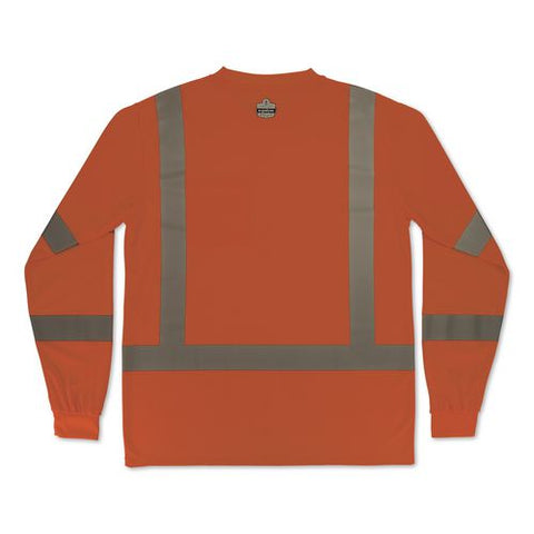 Glowear 8368 Class 3 Essential Hi-vis Long Sleeve T-shirt, X-small, Orange