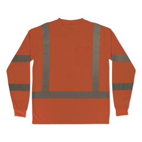 Glowear 8368 Class 3 Essential Hi-vis Long Sleeve T-shirt, Large, Orange