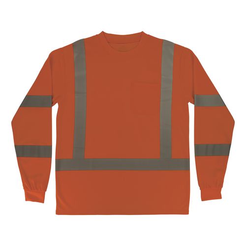 Glowear 8368 Class 3 Essential Hi-vis Long Sleeve T-shirt, X-large, Orange