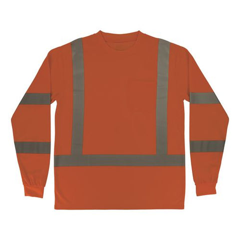 Glowear 8368 Class 3 Essential Hi-vis Long Sleeve T-shirt, X-large, Orange
