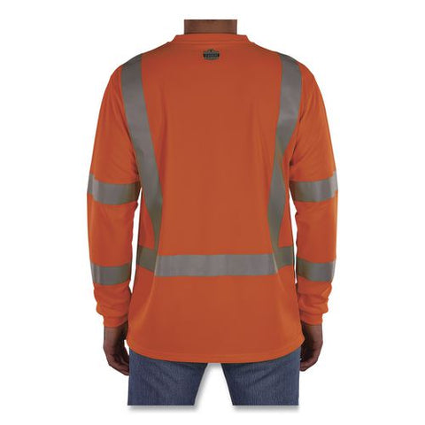 Glowear 8368 Class 3 Essential Hi-vis Long Sleeve T-shirt, 3x-large, Orange