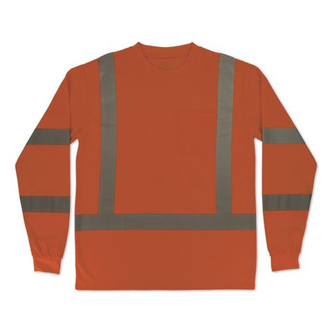 Glowear 8368 Class 3 Essential Hi-vis Long Sleeve T-shirt, 3x-large, Orange