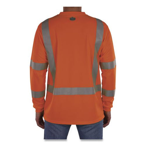 Glowear 8368 Class 3 Essential Hi-vis Long Sleeve T-shirt, 4x-large, Orange