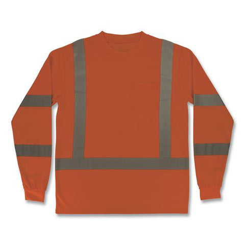 Glowear 8368 Class 3 Essential Hi-vis Long Sleeve T-shirt, 5x-large, Orange