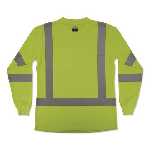 Glowear 8374 Class 3 Women's Essential Hi-vis Long Sleeve T-shirt, Small, Lime