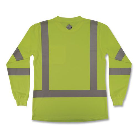 Glowear 8374 Class 3 Women's Essential Hi-vis Long Sleeve T-shirt, X-large, Lime