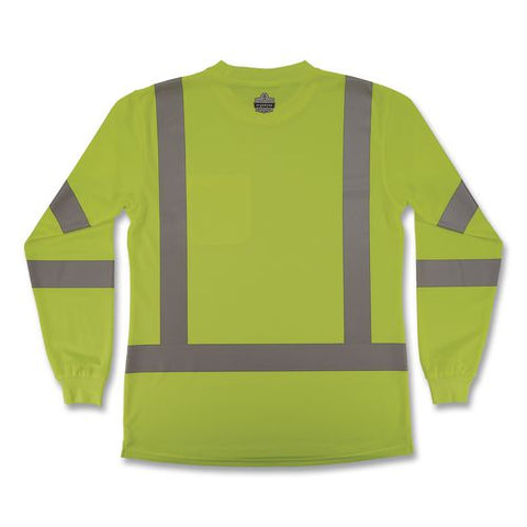 Glowear 8374 Class 3 Women's Essential Hi-vis Long Sleeve T-shirt, 2x-large, Lime