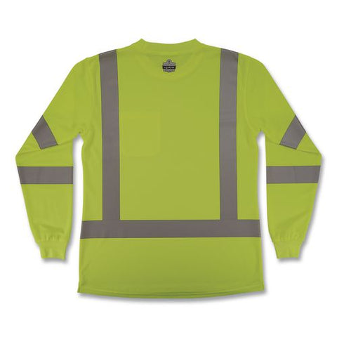 Glowear 8374 Class 3 Women's Essential Hi-vis Long Sleeve T-shirt, 3x-large, Lime