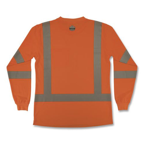 Glowear 8374 Class 3 Women's Essential Hi-vis Long Sleeve T-shirt, Medium, Orange