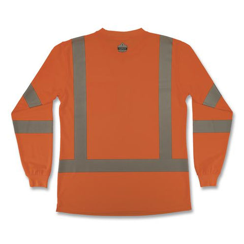 Glowear 8374 Class 3 Women's Essential Hi-vis Long Sleeve T-shirt, Large, Orange