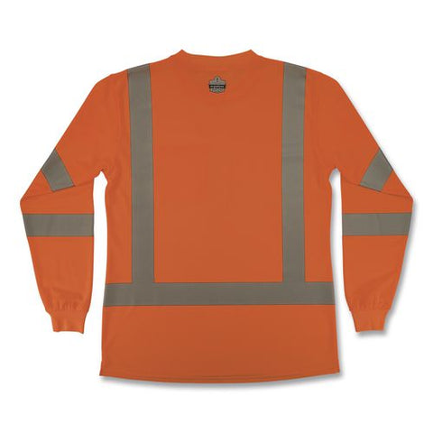 Glowear 8374 Class 3 Women's Essential Hi-vis Long Sleeve T-shirt, X-large, Orange