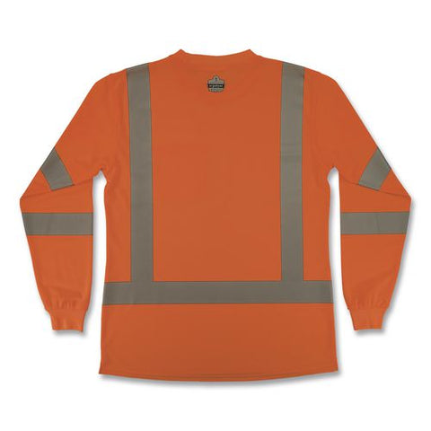 Glowear 8374 Class 3 Women's Essential Hi-vis Long Sleeve T-shirt, 2x-large, Orange