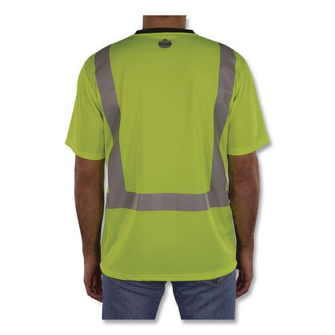 Glowear 8286bk Class 2 Essential Hi-vis T-shirt With Black Bottom, Small, Lime