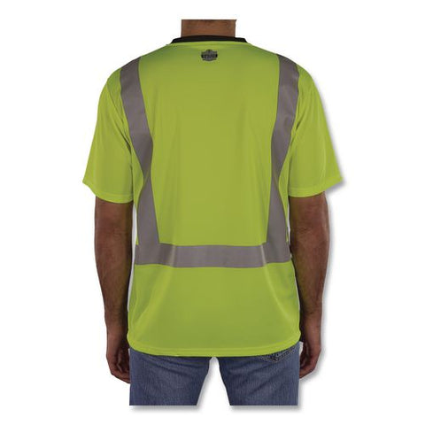 Glowear 8286bk Class 2 Essential Hi-vis T-shirt With Black Bottom, X-large, Lime