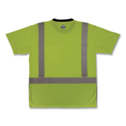 Glowear 8286bk Class 2 Essential Hi-vis T-shirt With Black Bottom, X-large, Lime