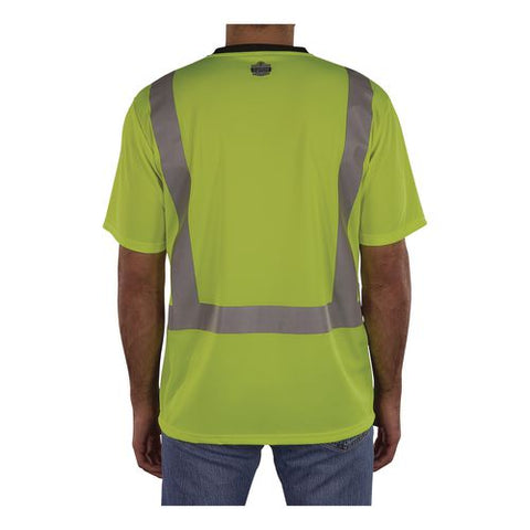 Glowear 8286bk Class 2 Essential Hi-vis T-shirt With Black Bottom, 3x-large, Lime