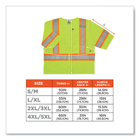 Glowear 8330z Class 3 Two-tone Zipper Vest, Polyester, Largel/x-large, Lime