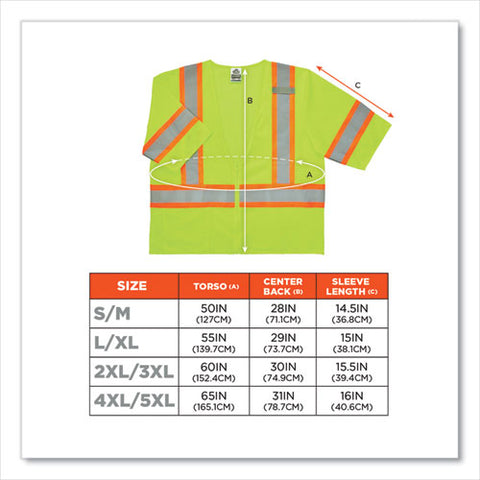 Glowear 8330z Class 3 Two-tone Zipper Vest, Polyester, 2x-large/3x-large, Lime