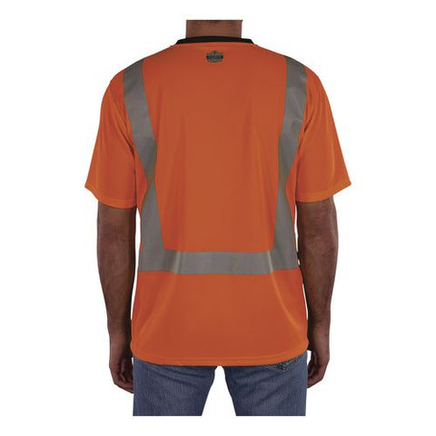 Glowear 8286bk Class 2 Essential Hi-vis T-shirt With Black Bottom, Medium, Orange