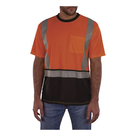 Glowear 8286bk Class 2 Essential Hi-vis T-shirt With Black Bottom, 4x-large, Orange