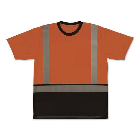 Glowear 8286bk Class 2 Essential Hi-vis T-shirt With Black Bottom, 4x-large, Orange