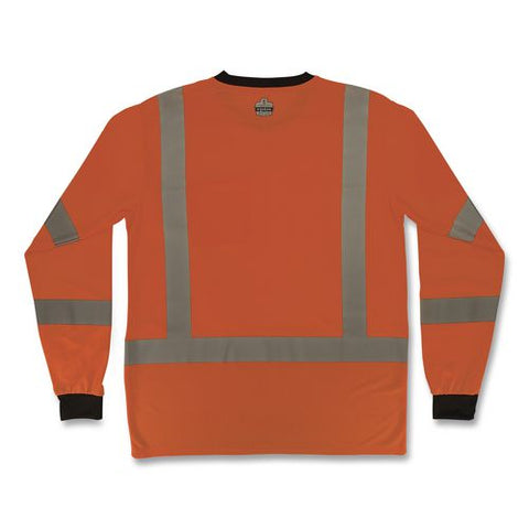 Glowear 8369bk Class 3 Essential Hi-vis Long Sleeve T-shirt With Black Bottom, 2x-large, Orange