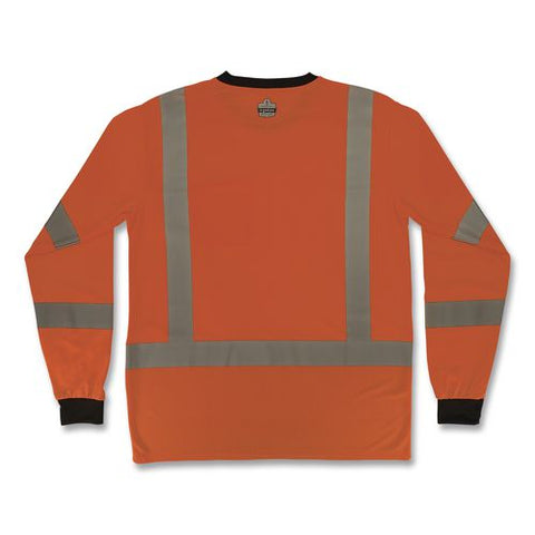 Glowear 8369bk Class 3 Essential Hi-vis Long Sleeve T-shirt With Black Bottom, 3x-large, Orange