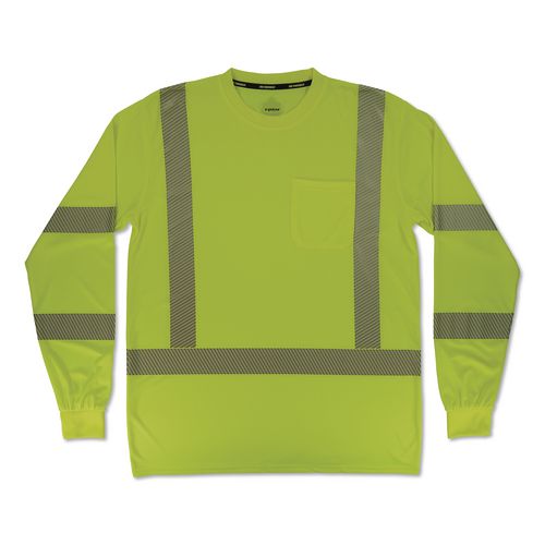 Glowear 8370 Class 3 Performance Hi-vis Long Sleeve T-shirt, Small, Lime
