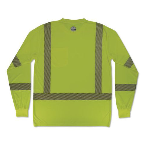 Glowear 8370 Class 3 Performance Hi-vis Long Sleeve T-shirt, Small, Lime