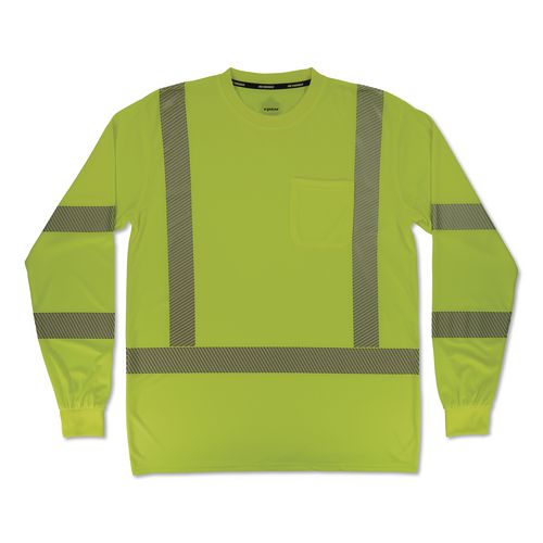 Glowear 8370 Class 3 Performance Hi-vis Long Sleeve T-shirt, 4x-large, Lime