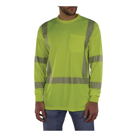 Glowear 8370 Class 3 Performance Hi-vis Long Sleeve T-shirt, 4x-large, Lime
