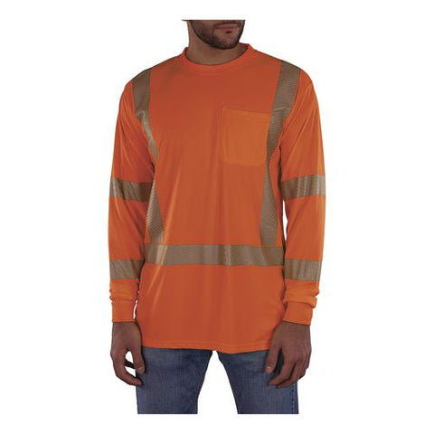 Glowear 8370 Class 3 Performance Hi-vis Long Sleeve T-shirt, Medium, Orange