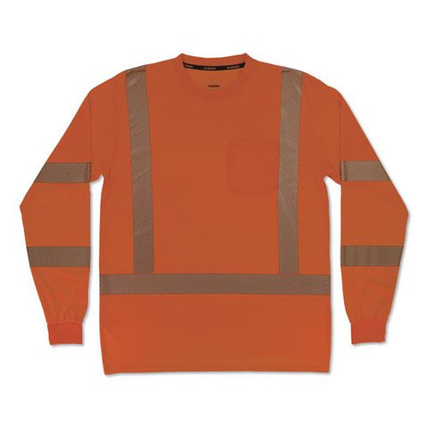 Glowear 8370 Class 3 Performance Hi-vis Long Sleeve T-shirt, Medium, Orange