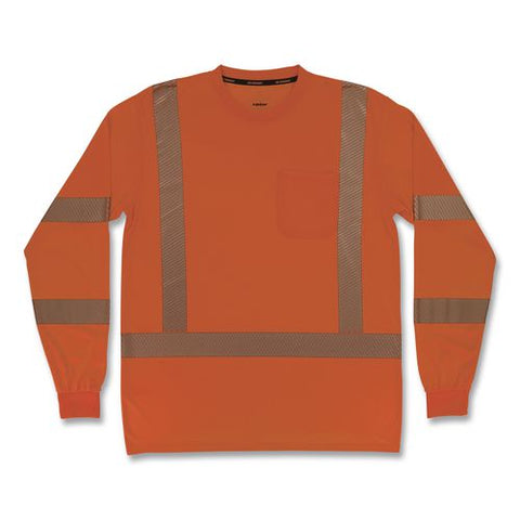 Glowear 8370 Class 3 Performance Hi-vis Long Sleeve T-shirt, X-large, Orange