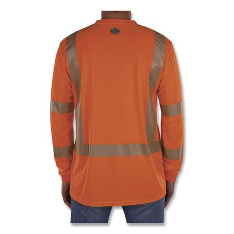 Glowear 8370 Class 3 Performance Hi-vis Long Sleeve T-shirt, 2x-large, Orange