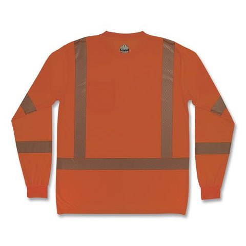 Glowear 8370 Class 3 Performance Hi-vis Long Sleeve T-shirt, 3x-large, Orange