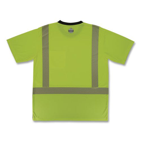 Glowear 8294bk Class 2 Performance Hi-vis T-shirt With Black Bottom, X-small, Lime