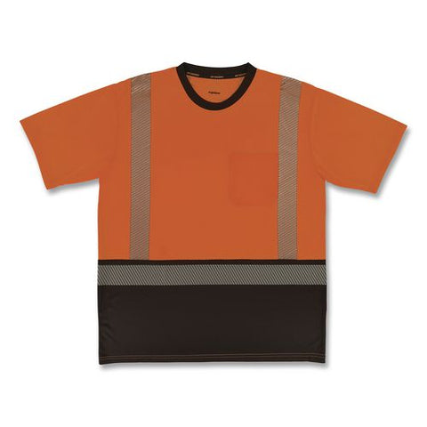 Glowear 8294bk Class 2 Performance Hi-vis T-shirt With Black Bottom, X-small, Orange