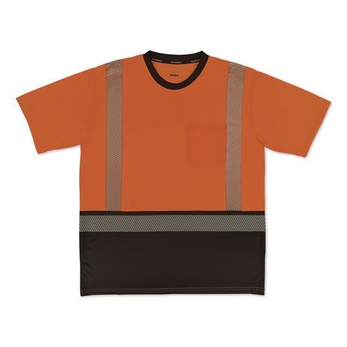 Glowear 8294bk Class 2 Performance Hi-vis T-shirt With Black Bottom, 3x-large, Orange