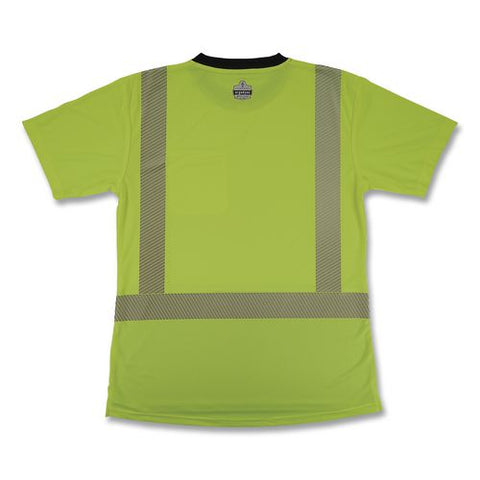 Glowear 8276bk Class 2 Women's Performance Hi-vis T-shirt With Black Bottom, 3x-large, Lime