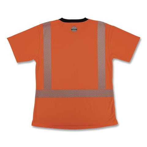 Glowear 8276bk Class 2 Women's Performance Hi-vis T-shirt With Black Bottom, Medium, Orange