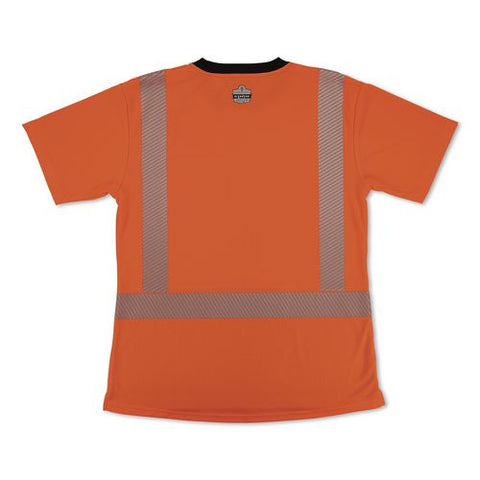 Glowear 8276bk Class 2 Women's Performance Hi-vis T-shirt With Black Bottom, X-large, Orange