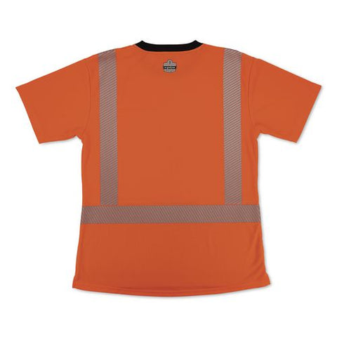 Glowear 8276bk Class 2 Women's Performance Hi-vis T-shirt With Black Bottom, 2x-large, Orange