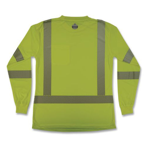 Glowear 8387 Class 3 Women's Performance Hi-vis Long Sleeve T-shirt, Small, Lime