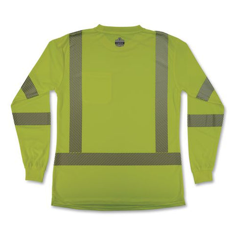 Glowear 8387 Class 3 Women's Performance Hi-vis Long Sleeve T-shirt, X-large, Lime