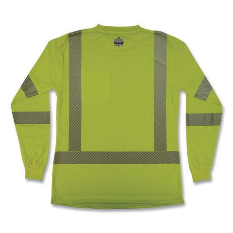 Glowear 8387 Class 3 Women's Performance Hi-vis Long Sleeve T-shirt, 2x-large, Lime